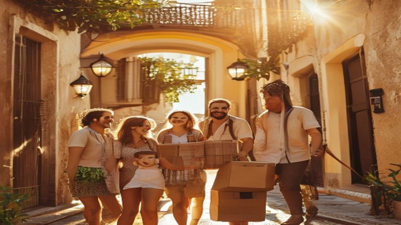 UK nationals moving to Spain — Spanish street scene with British expats